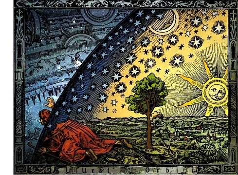 http://en.wikipedia.org/wiki/Flammarion_engraving